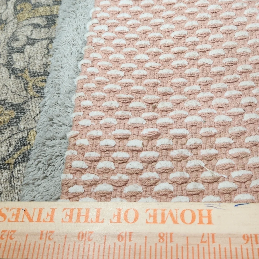 Coral & White Throw Rug - Threshold  - 32